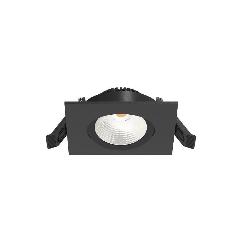 Artdelight Dublin - inbouwspot - 83 x 83 mm, Ø 68 mm inbouwmaat - 6W dimbare LED incl. - zwart Express Levering