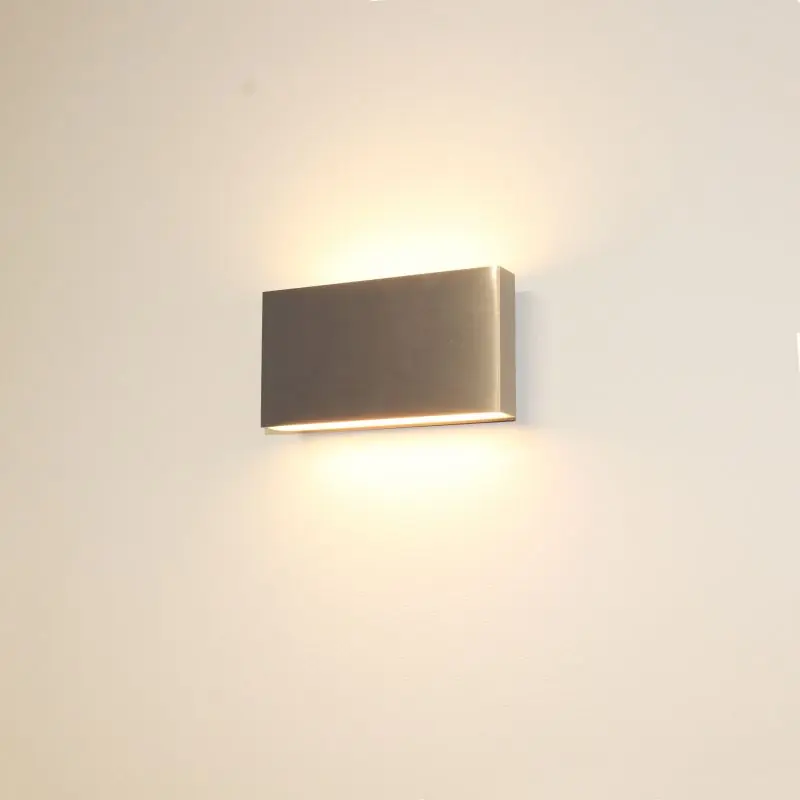Artdelight Box - buiten wandverlichting - 17 x 9 x 4 cm - 2 x 6,5W dimbare LED incl. - IP54 - aluminium Korting