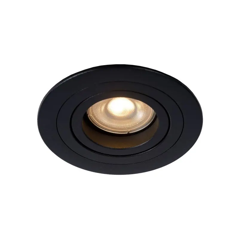 Origineel Lucide Tube Round - inbouwspot - Ø 90 mm, Ø 82 mm inbouwmaat - zwart