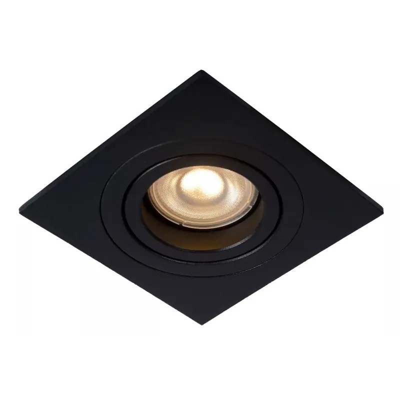 Lucide Tube Square - inbouwspot - Ø 90 mm, 79 mm inbouwmaat - zwart Laatste Versie