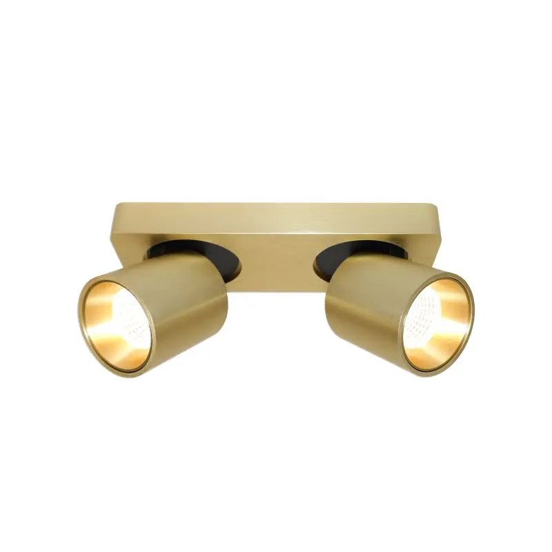 Artdelight Laguna - opbouwspot 2L - 22 x 8,5 x 9,5 cm - 2 x 6W dimbare LED incl. - goud geborsteld Snelle Levering