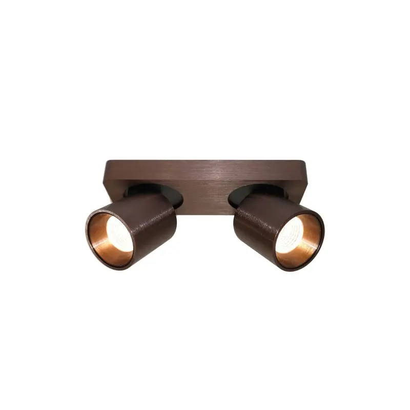Koop Online Artdelight Laguna - opbouwspot 2L - 22 x 8,5 x 9,5 cm - 2 x 6W dimbare LED incl. - brons geborsteld