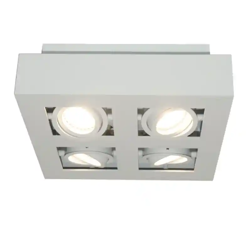 Artdelight Bosco - opbouwspot 4L - 25 x 25 x 8,6 cm - wit Rechtstreeks Van De Fabrikant