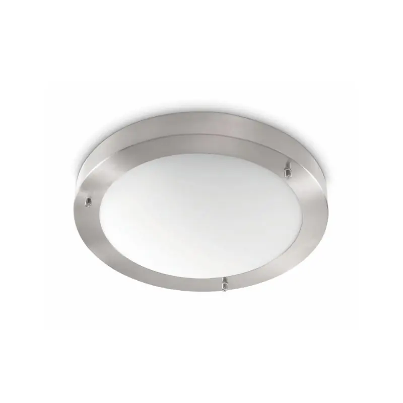Artdelight Yuca - badkamer plafondverlichting - Ø 30 x 8 cm - 12W LED incl. - IP44 - mat staal Bestel Nu