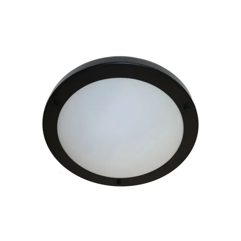 Weekendaanbieding Artdelight Yuca - badkamer plafondverlichting - Ø 30 x 8 cm - 12W LED incl. - IP44 - zwart