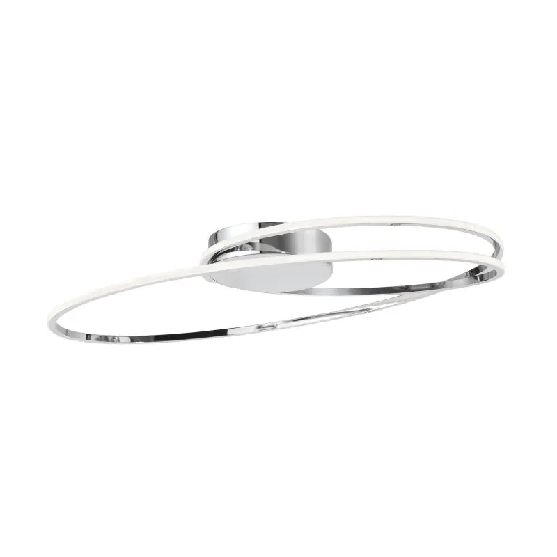 Rechtstreeks Van De Fabrikant Nova Luce Viareggio - plafondverlichting - 60 x 35 x 15 cm - 28W LED incl. - chroom