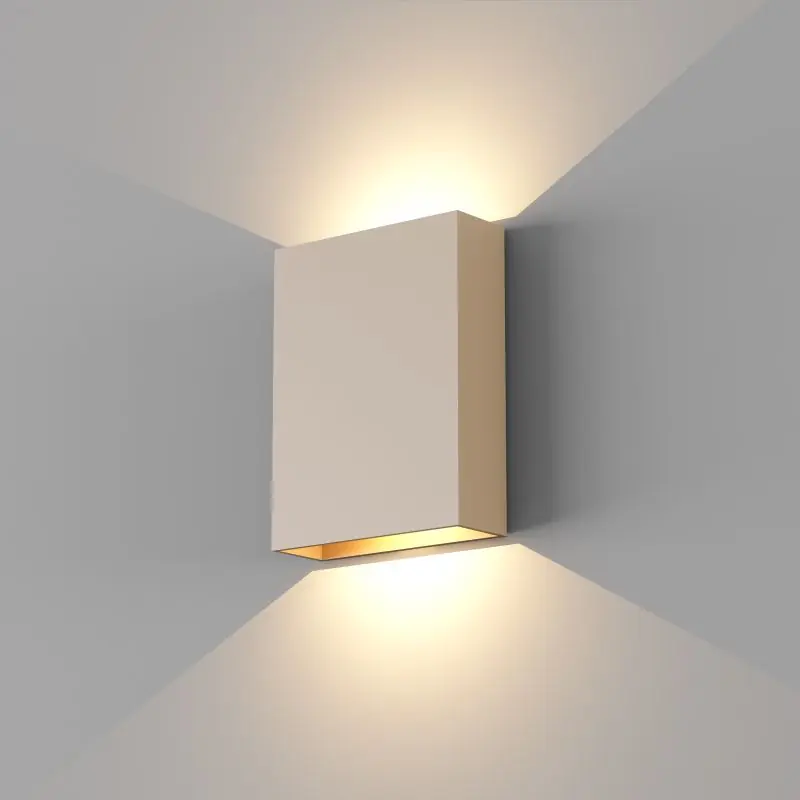 Aanbieding Artdelight Memphis - wandlamp - 4 x 12 x 16 cm - 6W dimbare LED incl. - IP65 - champagne