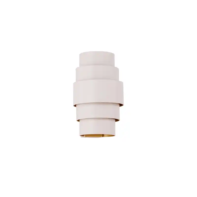 Artdelight Rolls - wandlamp - 13 x 13 x 22 cm - wit en goud Snelle Levering