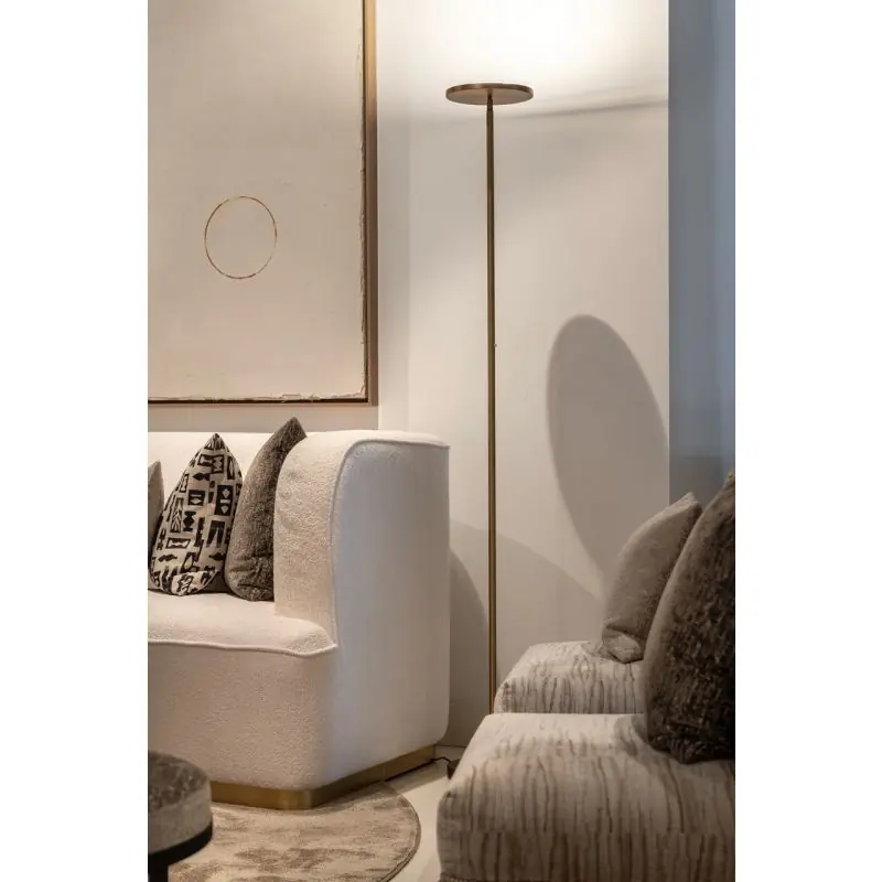Professioneel Artdelight Novara - vloerlamp - uplighter - Ø 24 x 180 cm - 18W dimbare LED incl. - brons