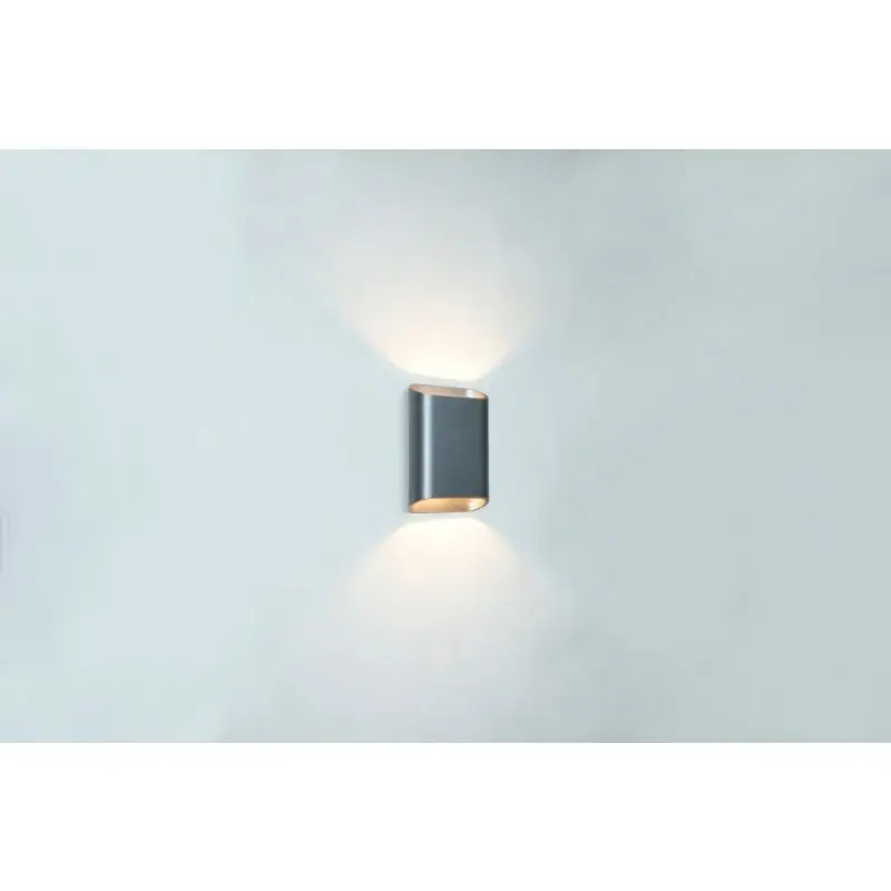 Artdelight Diaz Small - wandverlichting - 4 x 10 x 15 cm - 2 x 3W LED incl. - IP54 - geborsteld metaal Nu Kopen