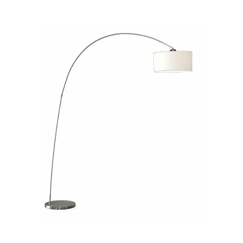 Artdelight Bow - staanlamp zonder kap - 200 cm - mat staal Hoge Kwaliteit