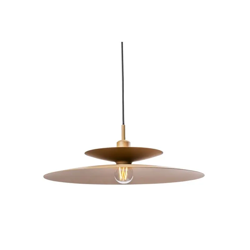 Seizoensaanbieding Artdelight Linares - hanglamp - Ø 50 x 16,5 cm - bruin