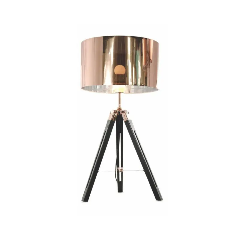 Artdelight Jewel - tafellamp - Ø 35 x 67 cm - zwart en koper Koopje