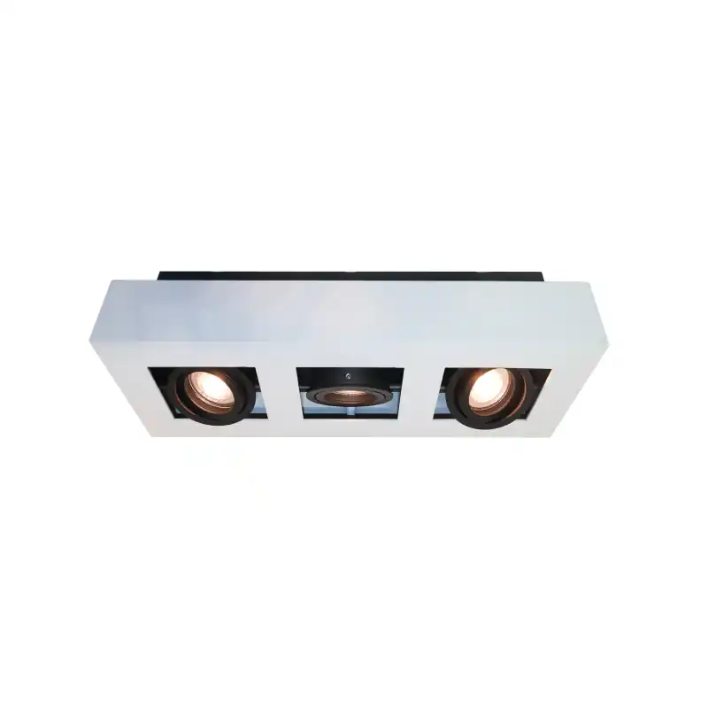 Nieuw Artdelight Bosco - opbouwspot 3L - 36 x 14 x 8,6 cm - wit en zwart
