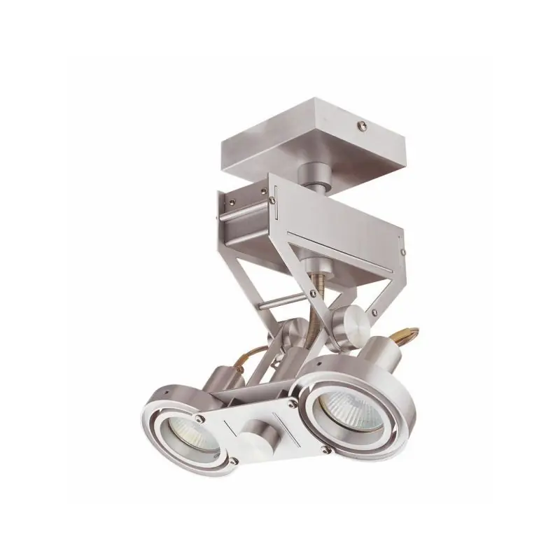 Exclusief Artdelight Koln - opbouwspot 2L - 18 x 18 x 28 cm - 2 x 5W dimbare LED incl. - aluminium