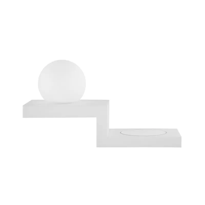 Nova Luce Room - wandverlichting met schakelaar en draadloze snellader - 32,2 x 12 x 17,8 cm - 6W LED incl. - wit Aanbieding