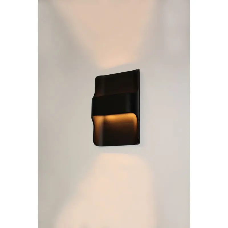 Handgemaakt Artdelight Dallas - buiten wandverlichting - 16 x 7,8 x 24 cm - 2 x 8W dimbare LED incl. - IP65 - zwart
