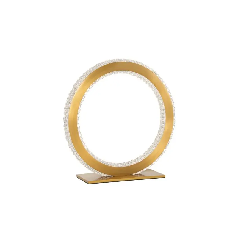 Trendy Nova Luce Cilion - tafellamp - 25 x 7 x 30 cm - 2W LED incl. - messing goud