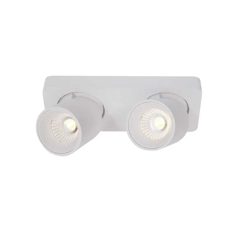 Artdelight Laguna - opbouwspot 2L - 22 x 8,5 x 9,5 cm - 2 x 6W dimbare LED incl. - wit Tijdelijk Beschikbaar