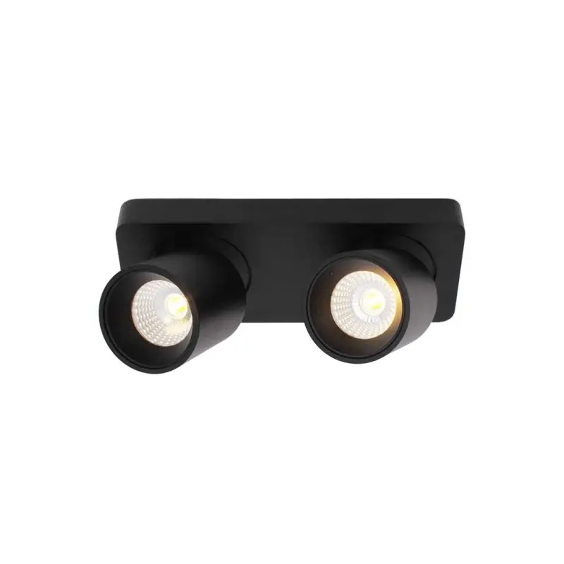 Gecertificeerd Artdelight Laguna - opbouwspot 2L - 22 x 8,5 x 9,5 cm - 2 x 6W dimbare LED incl. - zwart