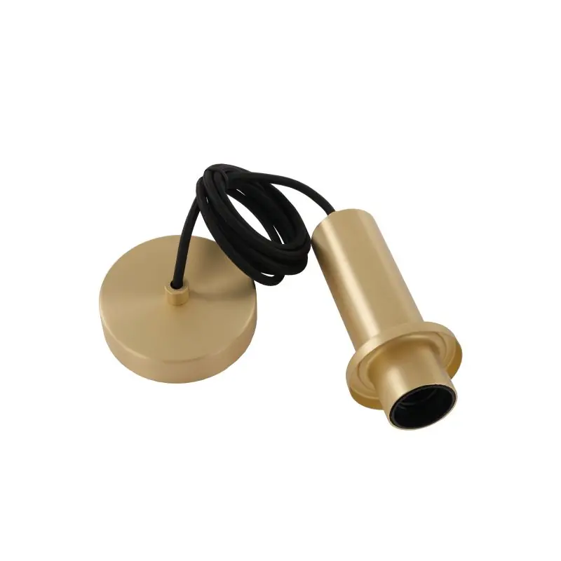 Beste Prijs Artdelight Pipe - hanglamp met strijkijzersnoer - Ø 10 x 168 cm - mat goud