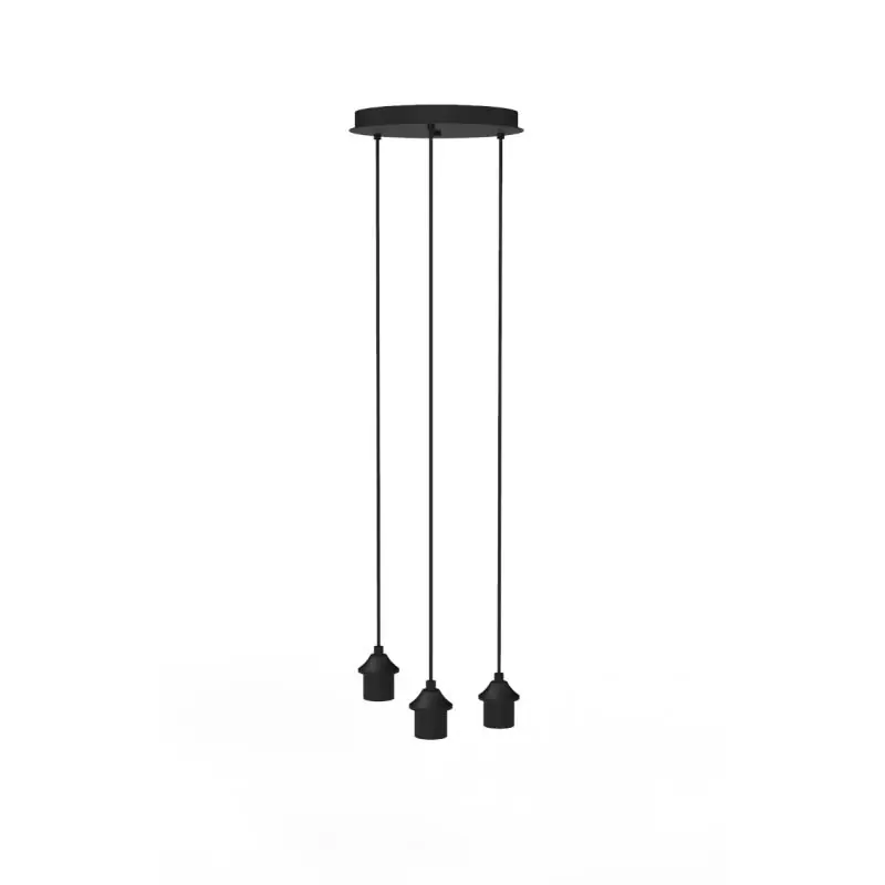 Nu Kopen Artdelight - hanglamp 3L excl. lampenkappen - Ø 30 x 3 cm - zwart