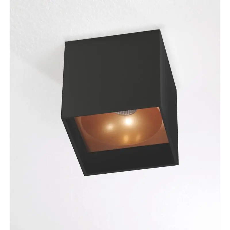 Merkproduct Artdelight Brock - plafondverlichting - 10 x 10 x 10 cm - 7W dimbare LED incl. - zwart en goud