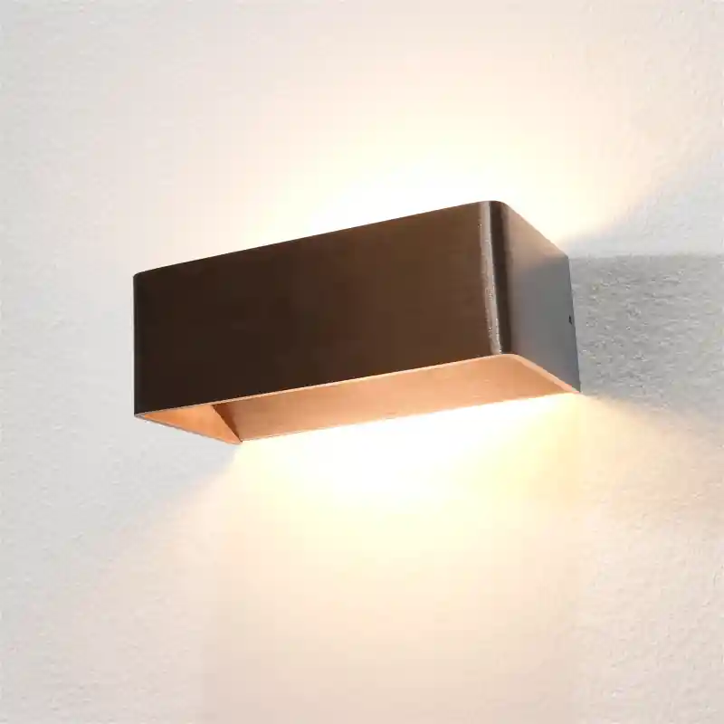 Express Levering Artdelight Mainz - wandverlichting - 20 x 10 x 7 cm - 2 x 3W dimbare LED incl. - brons geborsteld