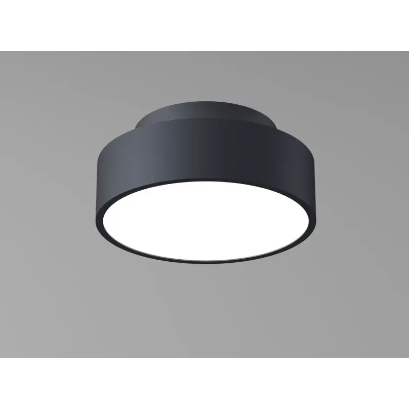 Artdelight Chicago - plafondlamp - Ø 15 x 6,8 cm - 9,8W dimbare LED incl. - zwart Gratis Verzending