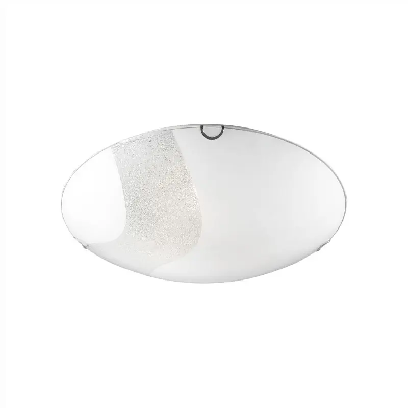 Nova Luce Quale - plafondverlichting - Ø 30 x 8 cm - wit en chroom Origineel