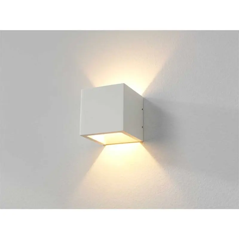 Direct Verzonden Artdelight Cube - buiten wandverlichting - 10 x 10 x 10 cm - 6W dimbare LED incl. - dim to warm - IP54 - wit