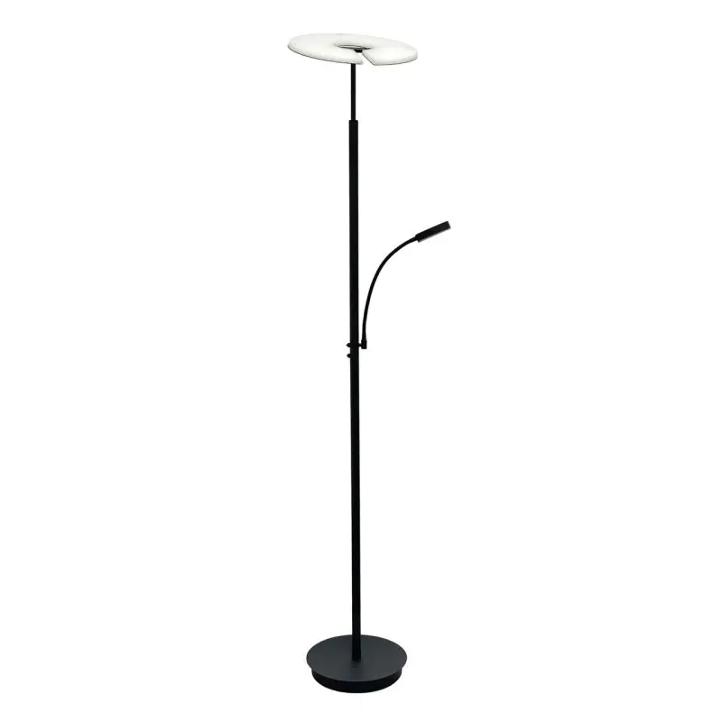 Snelle Levering Artdelight Riva - vloerlamp - Ø 30 x 180 cm - 30W dim to warm led incl. - zwart