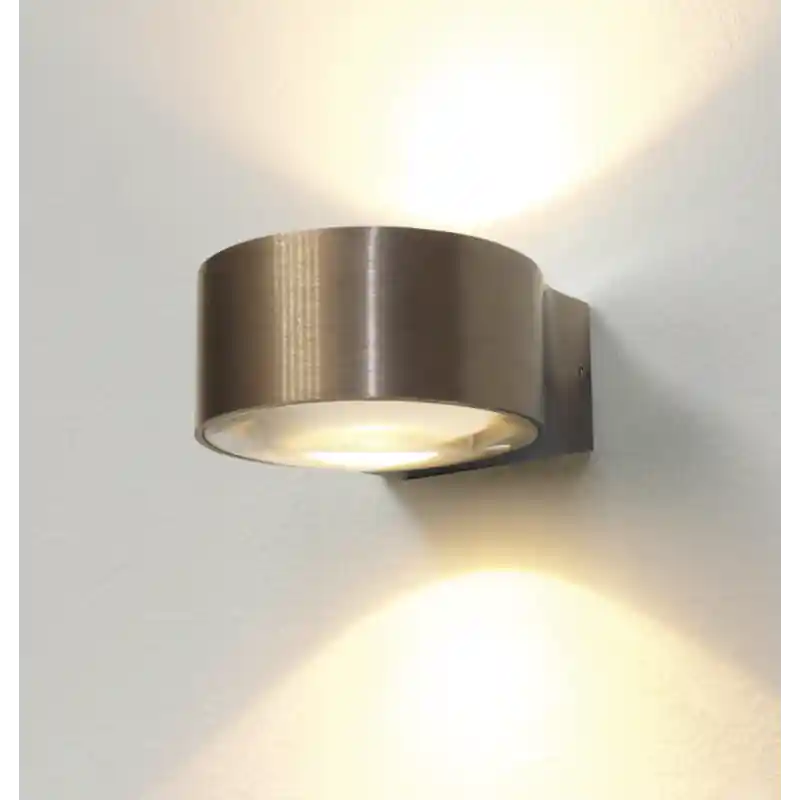 Artdelight Hudson - wandverlichting - 10,5 x 11,8 x 6,5 cm - 2 x 4W dimbare LED incl. - IP54 - geborsteld brons Laatste Kans