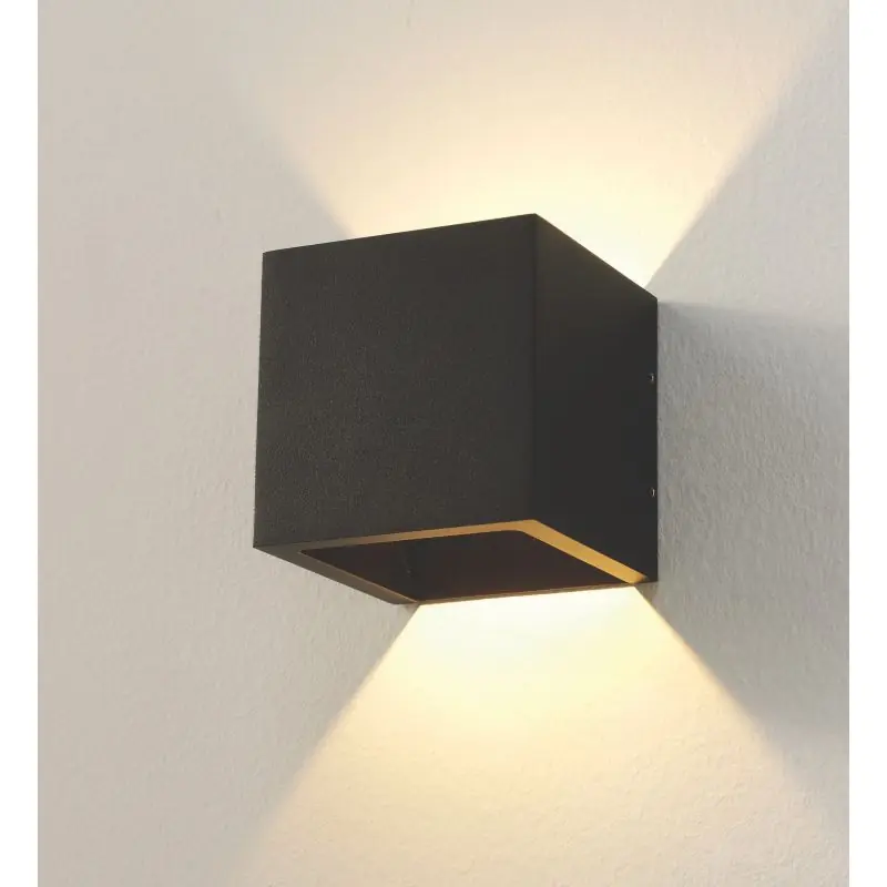 Artdelight Cube - buiten wandverlichting - 10 x 10 x 10 cm - 6W dimbare LED incl. - IP54 - zwart Merkproduct