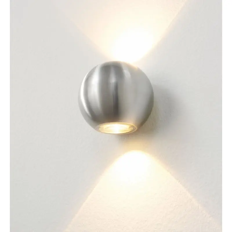 Ambachtelijk Artdelight Denver - buiten wandverlichting - Ø 10 cm - 2 x 4W dimbare LED incl. - IP54 - aluminium