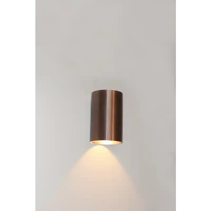 In De Mode Artdelight Brody - wandlamp - Ø 7,2 x 11 cm - 4W LED incl. - IP54 -  geborsteld brons