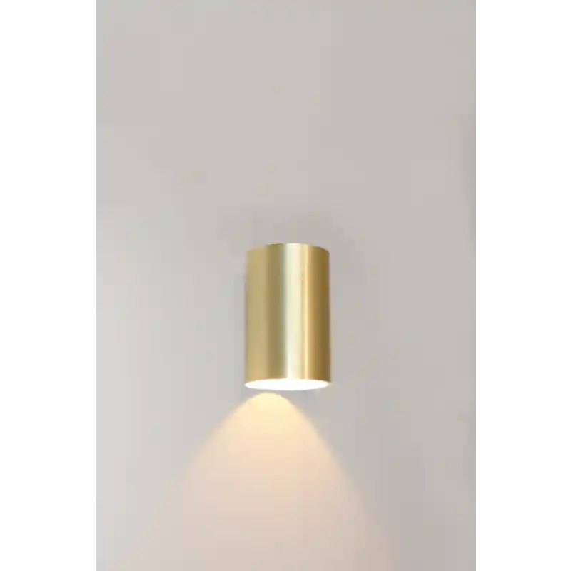 Ambachtelijk Artdelight Brody - wandlamp - Ø 7,2 x 11 cm - 4W LED incl. - IP54 - geborsteld goud