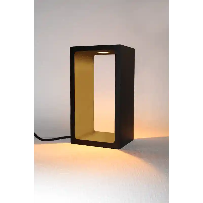 Artdelight Corridor - tafellamp - 18,2 x 10 x 8 cm - 3 stappen dimmer - 6W LED incl. - IP40 - zwart Snelle Levering