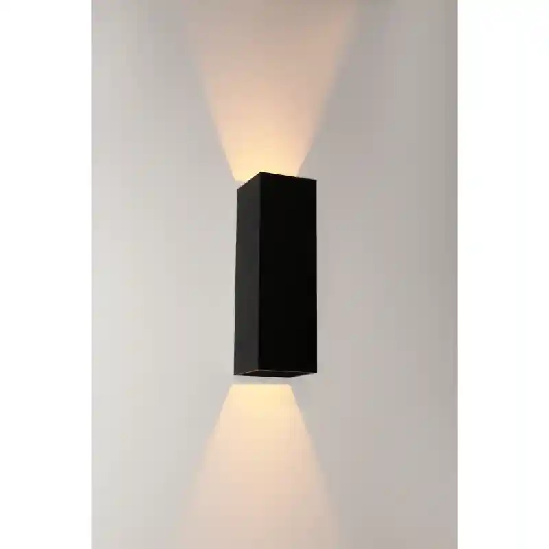 Beperkte Voorraad Artdelight Vegas - buiten wandverlichting - 8 x 8 x 25 cm - 2 x 4W dimbare LED incl. - IP65 - zwart