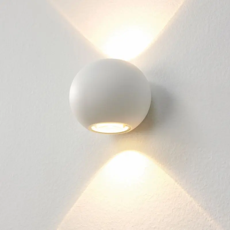 Artdelight Denver - buiten wandverlichting - Ø 10 cm - 2 x 4W dimbare LED incl. - IP54 - wit Modern