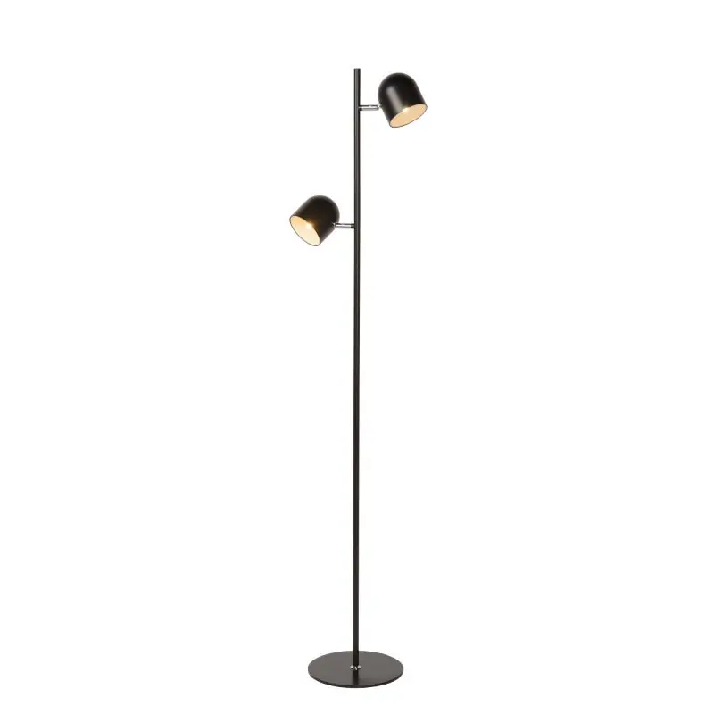 Lucide Skanska - staanlamp - 32 x 23 x 141 cm - 2 x 5W dimbare LED incl. - zwart Modern