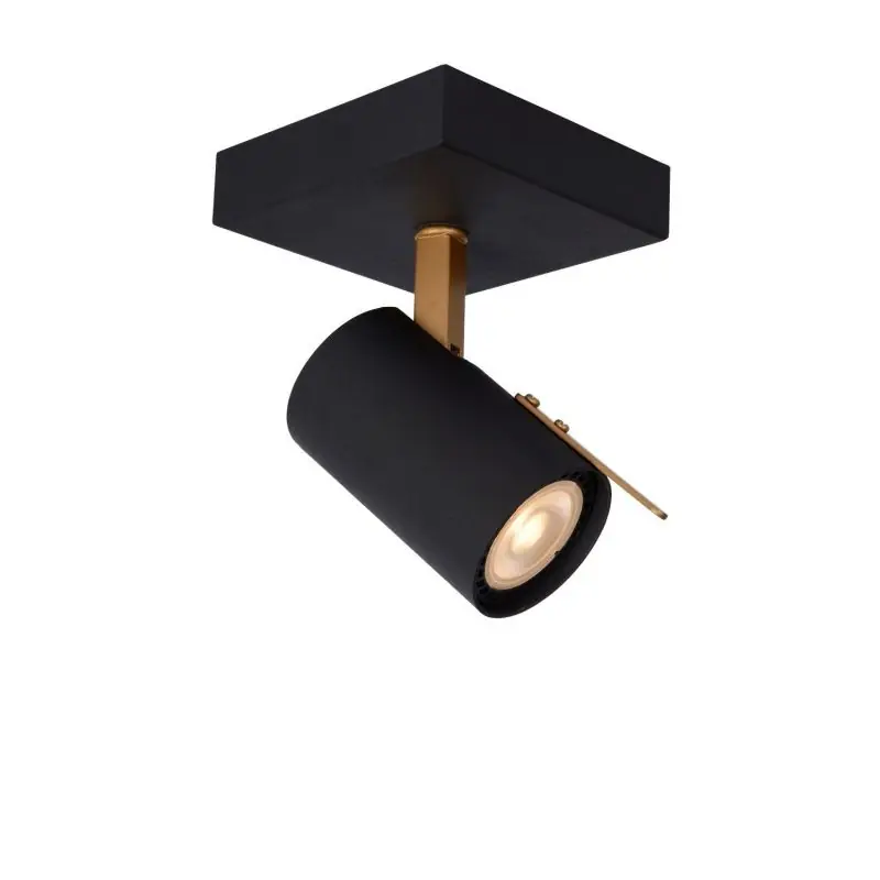 Lucide Grony - opbouwspot - 10 x 10 x 15 cm - 5W dimbare LED incl. - zwart Gratis Verzending