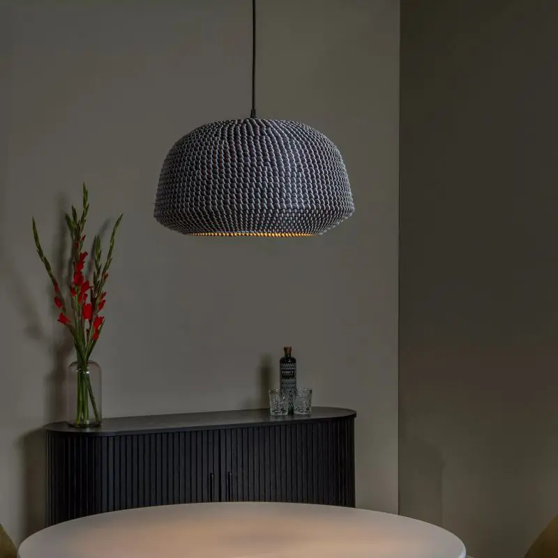 Lucide Maduka - hanglamp - Ø 47 x 127,5 cm - zwart Bestseller