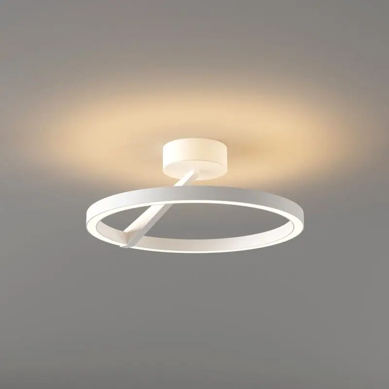 Weekendaanbieding Artdelight Oregon - plafondlamp - Ø 33 x 14,1 cm - 2 x 15W dimbare led incl. - wit