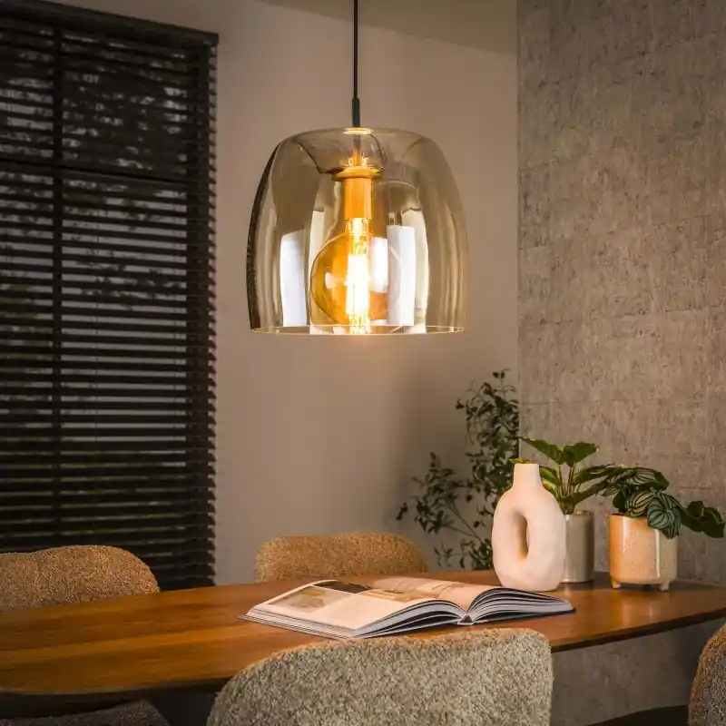 Bulkbestelling Vico Drift Glass - hanglamp - Ø 35 x 150 cm - amber