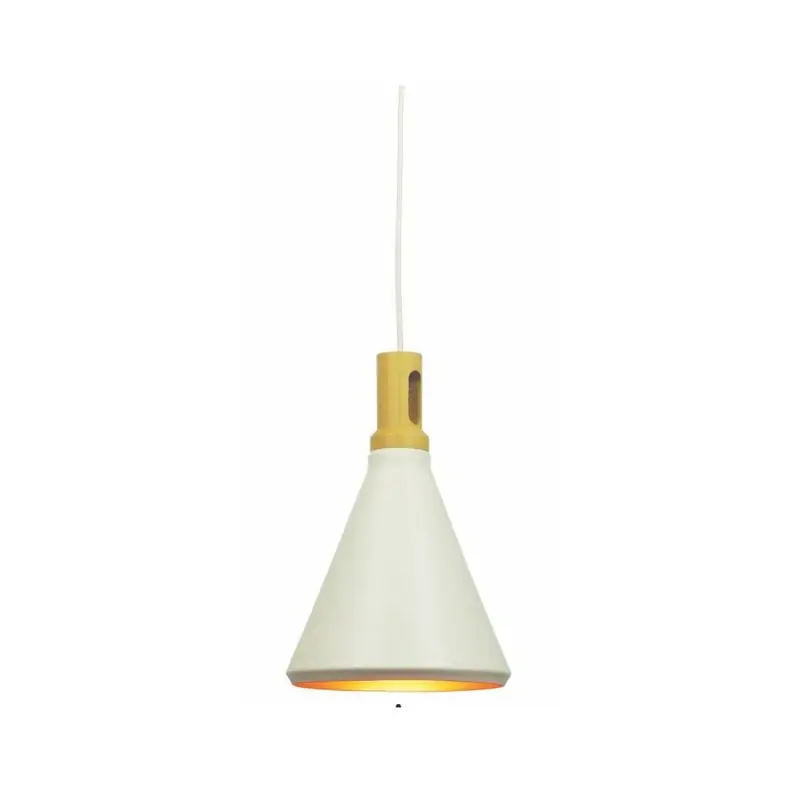 Artdelight Cornet - hanglamp - Ø 26 x 176 cm - wit en goud In De Mode
