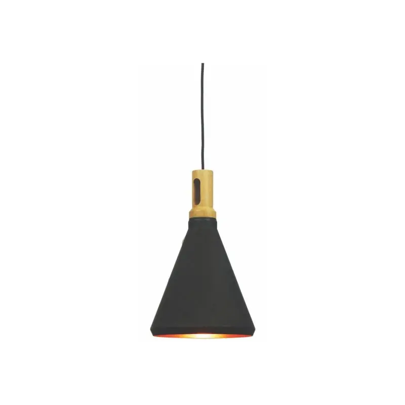 Nieuw Artdelight Cornet - hanglamp - Ø 26 x 176 cm - zwart en goud