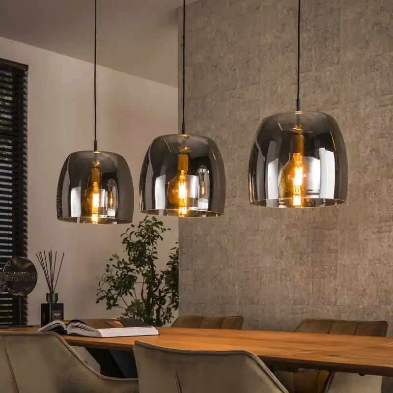 Shop Nu Vico Drift Glass - hanglamp - 145 x 35 x 150 cm - gerookt glas