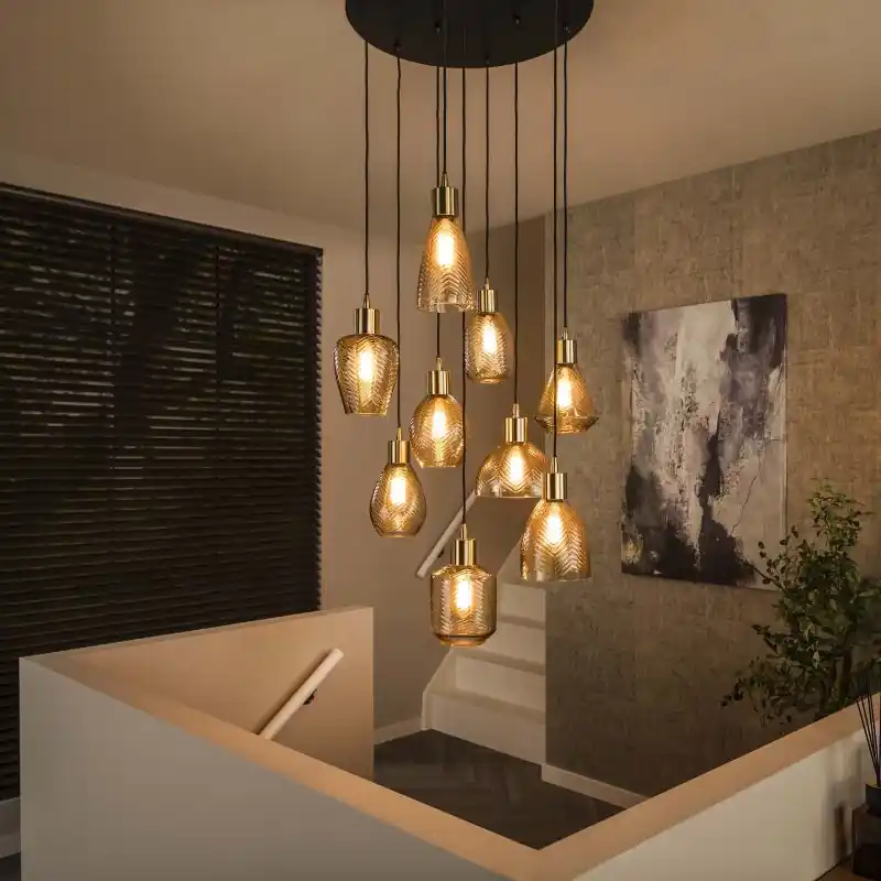 Hoge Kwaliteit Vico Leaf Stemmed - hanglamp - Ø 60 x 180 cm - amber