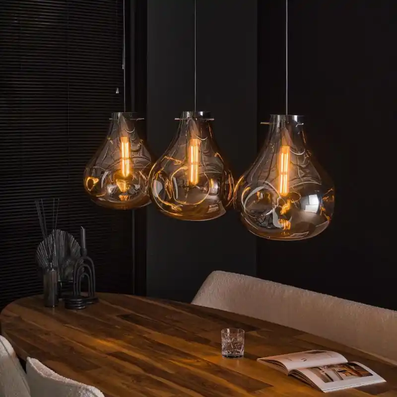 Premium Vico Dimp - hanglamp 3L - 115 x 9 x 150 cm - antiek koper